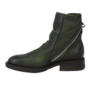 A.S.98 LEATHER BOOTS GREEN SIZE 39